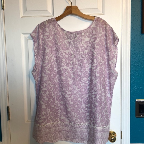 Size 3X Natural cotton blouse - Picture 2 of 3